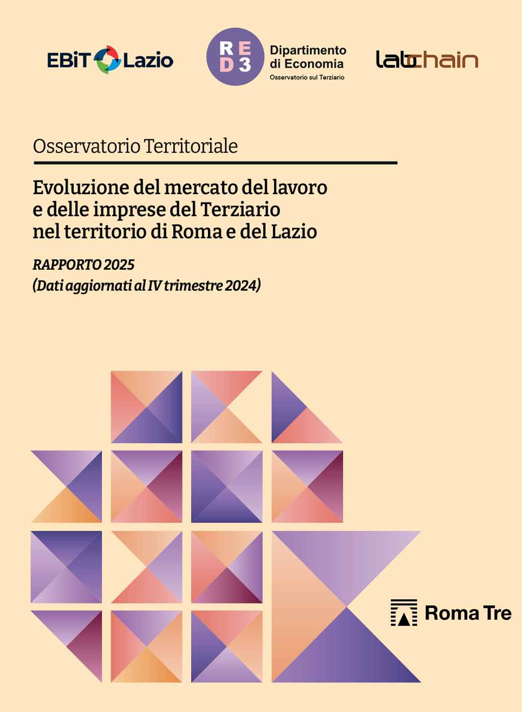 Copertina del rapporto annuale 2024 dell'Osservatorio Ebit Lazio